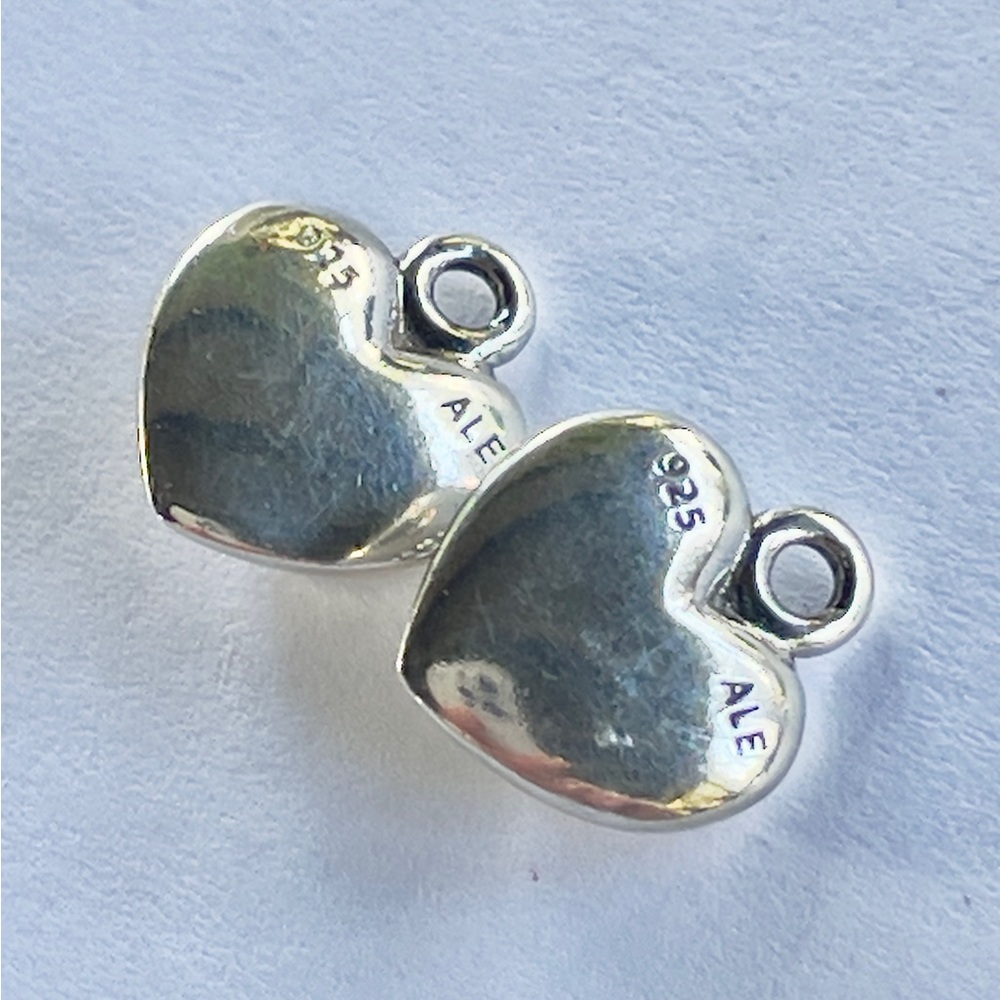 Pandora Rhodolite Heart Compose Earrings 925 Ale - Picture 3 of 3